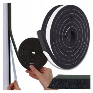 Uszczelka do drzwi pianka wygłuszająca samoprzylepna PIANKA GĄBKA 0,5x1cm2m