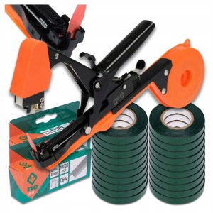 TAPENER ZSZYWACZ DO WIĄZANIA ROŚLIN OGRODNICZY SZKÓŁKARSKI 20xTAŚMA ZSZYWKI