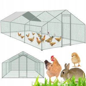 WYBIEG DLA KUR KRÓLIKÓW PTAKÓW KURNIK WOLIERA KLATKA ZAGRODA KOJEC 3x6x2M