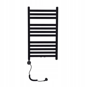 Grzejnik łazienkowy elektryczny VINOLLI 600 W 530 x 950 mm czarny