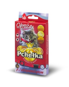 Pchełka Obroża DZWONEK przeciw ektopasożytom dla kotów odblaskowa 30cm