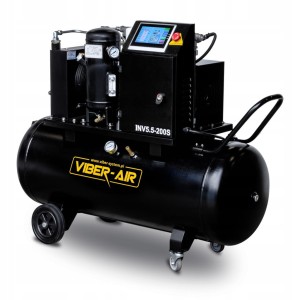 SPRĘŻARKA ŚRUBOWA KOMPRESOR 5,5kW 200L FALOWNIK VIBER-AIR INV5.5-200S