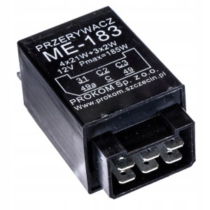 Przerywacz kierunkowskazów C-330M MF 255 elektroniczny 6pin EXPOM ME-183