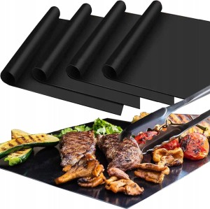 ZESTAW WIELORAZOWA TEFLONOWA MATA NA GRILL BBQ DO PIECZENIA 10szt