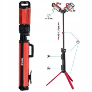 YATO REFLEKTOR LED PRZENOŚNY 5000LM SIEĆ/AKUMULATOR STATYW WALIZKA YT-81811