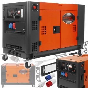 Agregat prądotwórczy przenośny trójfazowy Kraft&Dele 15500 W olej