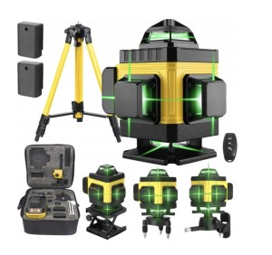 POZIOMICA LASEROWA PŁASZCZYZNOWA 4D 16 LINII KRZYŻOWA 360 LASER + TRIPOD