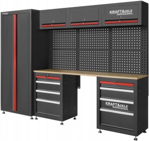ZESTAW MEBLI WARSZTATOWYCH KRAFT&DELE KD5861 260CM SZAFKI SZUFLADY