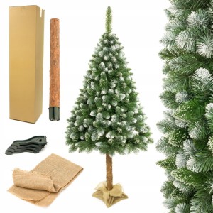 CHOINKA SZTUCZNA NA PNIU SOSNA DIAMENTOWA 180cm 3D PREMIUM + JUTA GRATIS